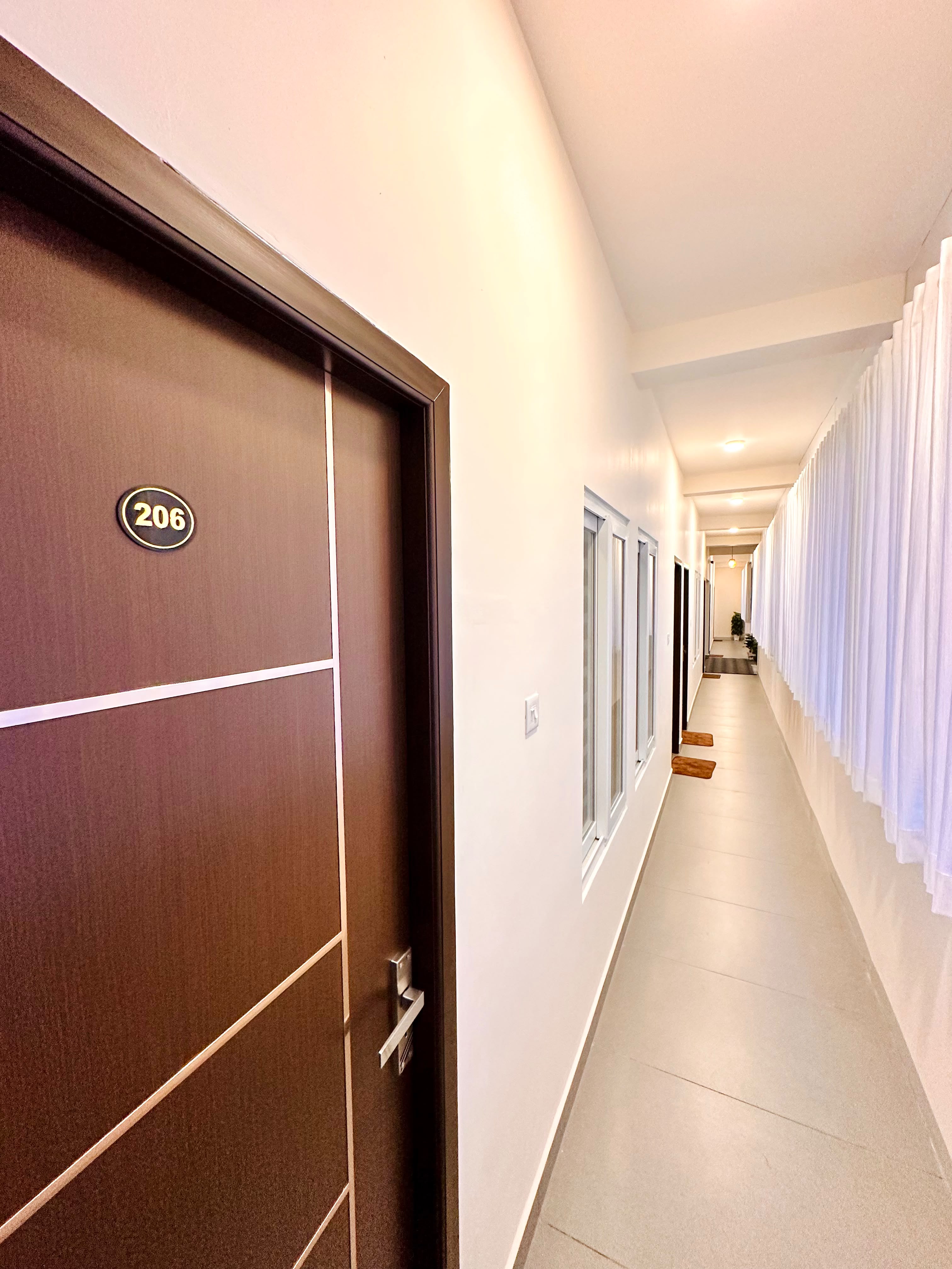 Room entrance corridor at Global Residency