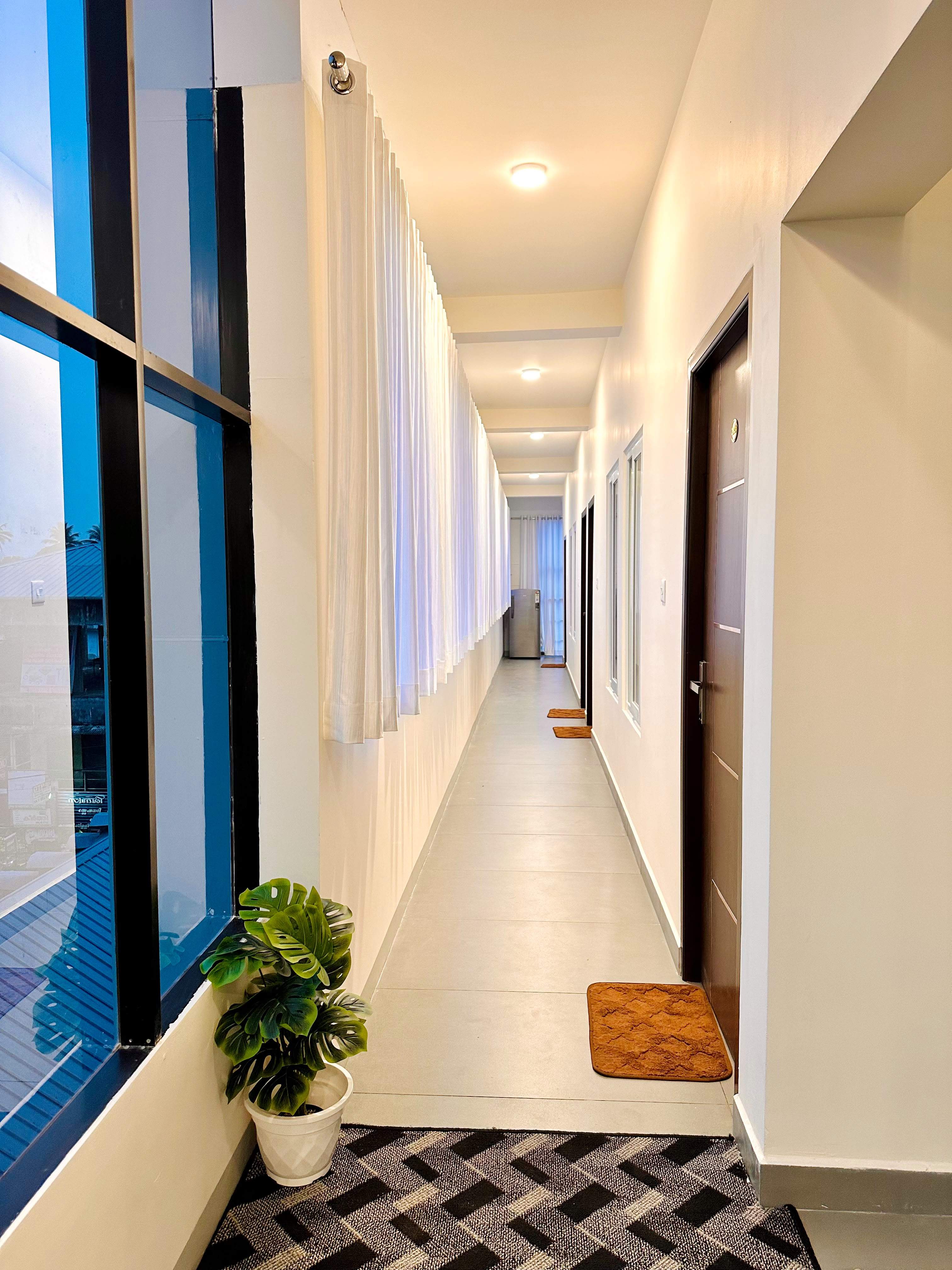 Bright corridor at Global Residency