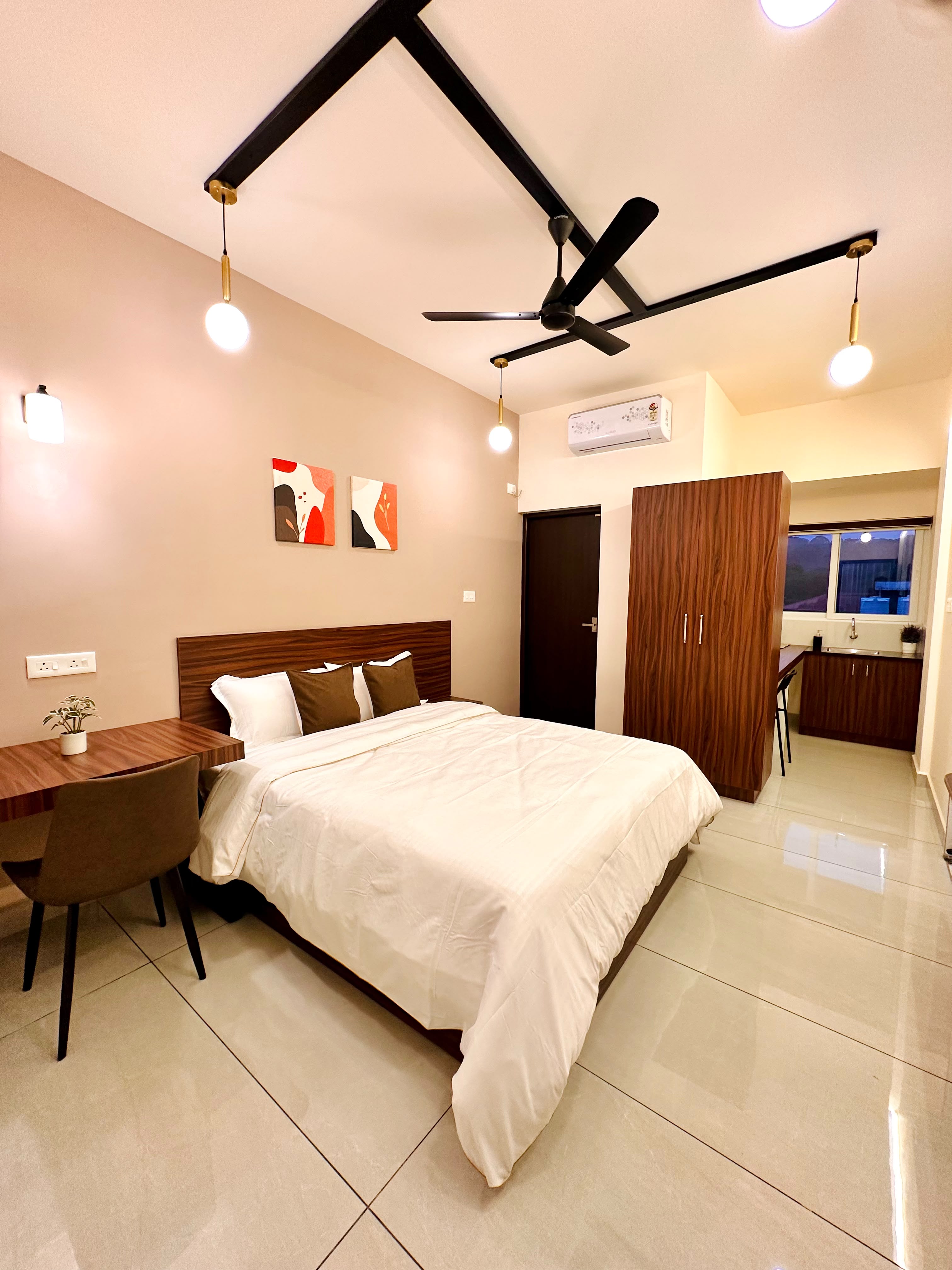 Standard double bedroom at Global Residency